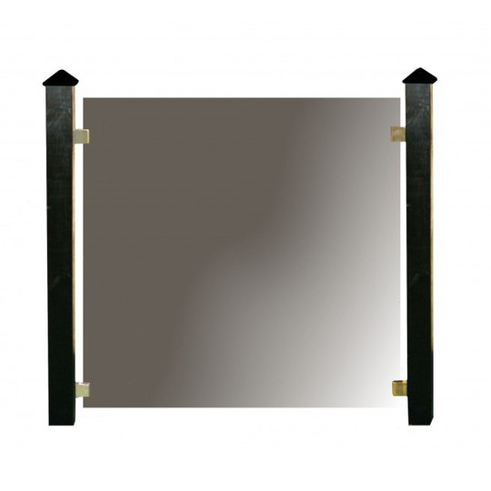 Hortus Glas Hegns Tillægs ½ Modul Inkl. Stolper, Stolpehat & Beslag