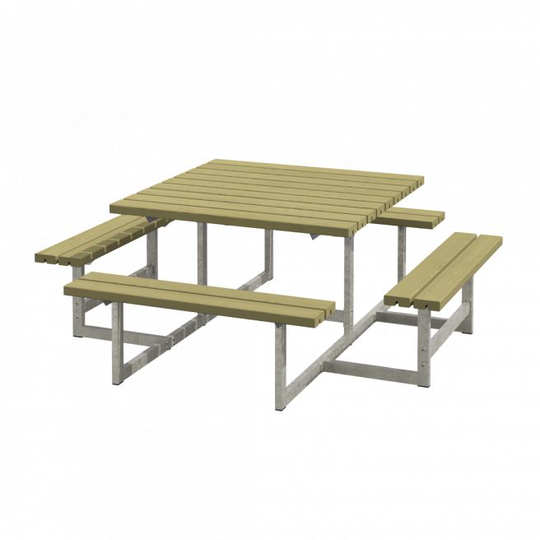 Plus Picnic Bord/Bænkesæt - 200 cm - Trykimprægneret - 188810-1