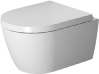 Duravit ME by Starck vægtoilet - compact 37x48cm åben skylle-rand, hvid mat satin WonderGliss