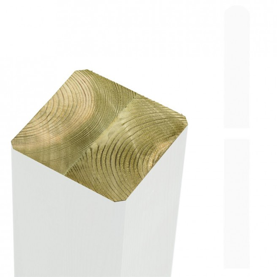 Plus Omlimede stolper 90x90mm x187cm hvid
