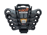 Boxer® dobbelt ringgaffelnøglesæt med skralde 5 nøgler