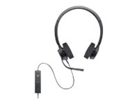 Dell Pro Stereo Headset WH3022 - Headset - kabling - USB - Zoom Certified, Certified for Microsoft Teams - for Dell 7560, 7760 Latitude 5421, 55XX