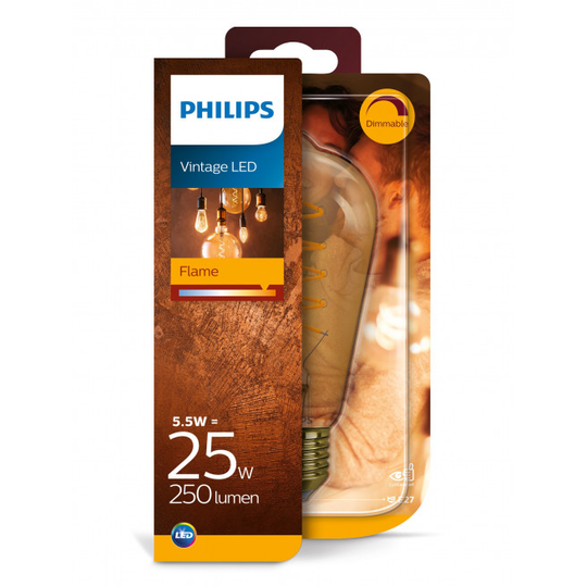 Philips LED Classic Spiral Filament 25W dråbe E27 guld dæmpbar 1 stk - 8718699676056