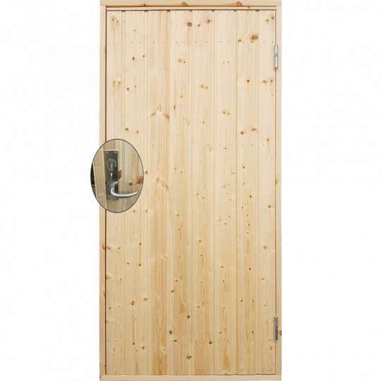 Plus Udhusdør std. panel inkl. karm/montagesæt - HU - 88,6 x 197,8 cm - 393510-1