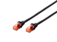 DIGITUS Professional - Patchkabel - RJ-45 (han) til RJ-45 (han) - 10 m - UTP - CAT 6 - booted, knastfri - sort