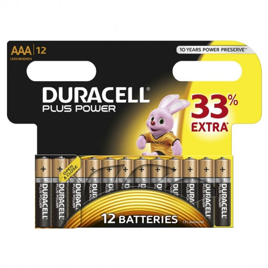 Duracell Plus Power AAA - 12pk. - Batteri