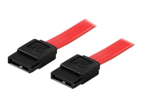 DELTACO SATA-03 - SATA-kabel - SATA (hun) til SATA (hun) - 30 cm - lige stikforbindelse - rød