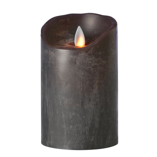 Sompex Bloklys - Flamme LED antracit - Højde 12,5 cm