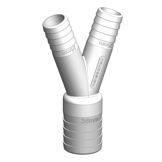 Tru-design Y-kobling 25, 25, 38mm Komposit