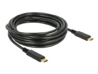 Delock - USB-kabel - USB-C (han) til USB-C (han) - USB 2.0 - 5 A - 4 m - sort