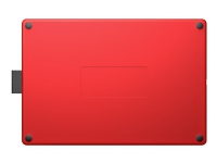 Wacom One by Wacom - Digitizer - højre- og venstrehåndet - 15.2 x 9.5 cm - elektromagnetisk - kabling - USB - sort, rød