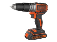 BLACK+DECKER BL188KB - Hammerbor - ledningfri - 2-hastigheders - one-piece - 52 N·m - 2 batterier - 18 V