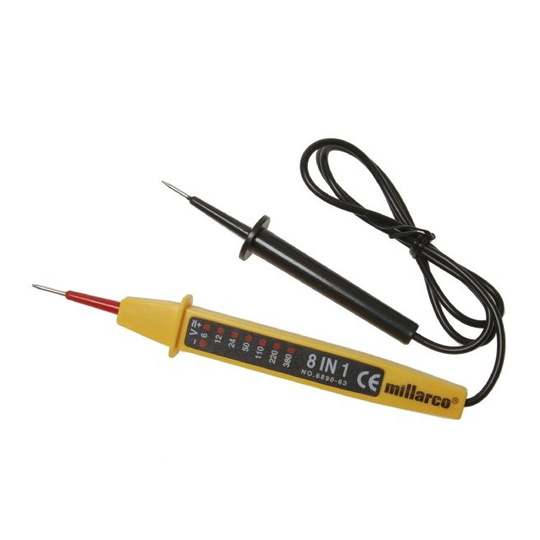 Millarco Strømtester 8 funktioner 6-380V +/-