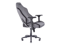 Fourze Cloud - Stol - ergonomisk - armstøtter - T-formet - vippe - drejeled - tekstil, formstøbt skum, jern, træramme, jernramme - sort, mørkegrå