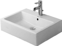 Duravit 0454600000, Top-monteret vask, Keramisk, Hvid, 600 mm