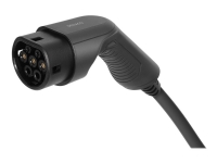 DELTACO e-Charge - Strømforlængerkabel - IEC 62196 Type 2 han til IEC 62196 Type 2 hun - 3 m - sort - trefaset