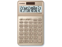 Bordregner Casio CS-JW-200SC-GD Gold - batteri/solar, basis regnemaskine m/12 cifre