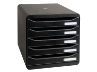 Skuffekabinet Exacompta Big Box med 5 skuffer, sort