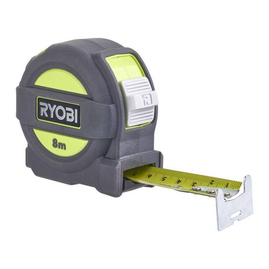 Ryobi Målebånd 8 m x 25 mm - RTM8M
