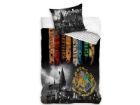 Harry Potter Hogwarts Mørkt Sengetøj, 100 procent bomuld