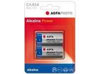 AgfaPhoto 110-802626, Single-use battery, C, Alkaline, Cylindrisk, 1,5 V, 2 stk