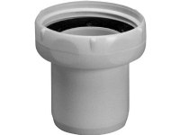 Purus lige overgang med indvendigt gevind 1 1/2 og Ø32 mm indstik i hvid PP