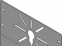 WIBE GROUP Dåseplade B højde 140 mm, bredde 1 mm, længde 200 mm El-forzinket