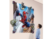 Spiderman 3D Vægdekoration - Wallstickers / Tapet