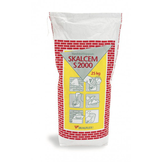 Skalcem S2000 Vandskuringsmørtel 25Kg HVID