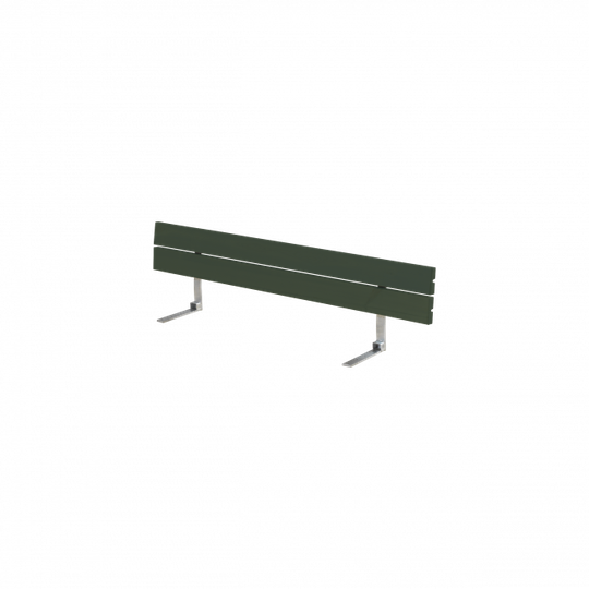 Plus Ryglæn til Plankebænk - 166 cm - Grøn - 185550-11