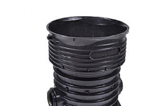 Rense-insp.brønd 425-160mm T1 - lige gennemløb for glat rør. Wavin Tegra