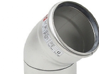 Blücher bøjn.45.0gr.160mm - m.O-ring. AISI 316L.Syrefast stål