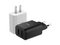 Havit H140 - Strømforsyningsadapter - 2.4 A - QC - 2 output-stikforbindelser (2 x USB) - hvid
