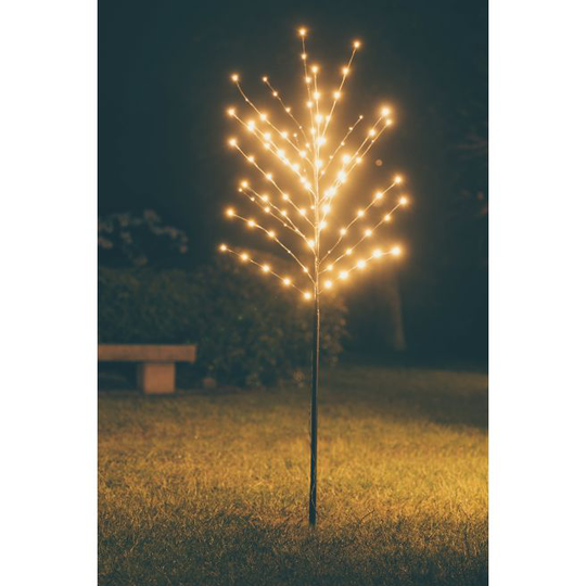 Lyskæde Træ M/ 70 Led - Sort 120cm 31v, Ip44