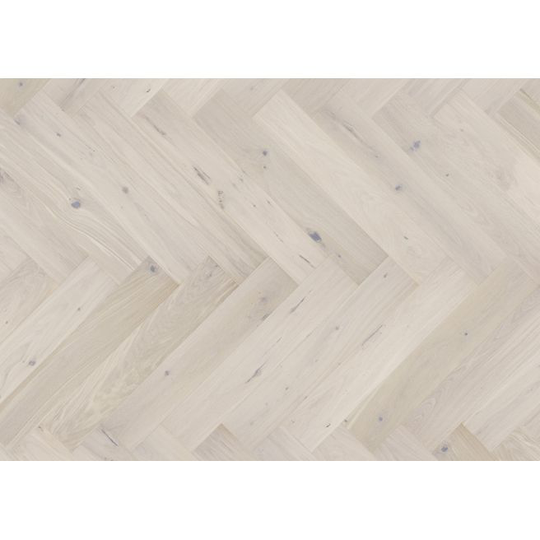 Sildebens Lamelplank Eg Cappuccion, Børstet hvid matlak - 1090343