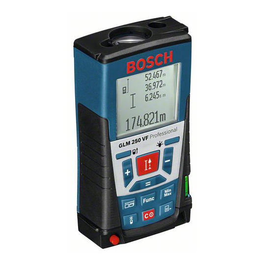 Bosch GLM 250 VF - Laserafstandsmåler - 0601072100 - VAREN ER UDGÅET