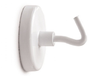 Maul Powermagnet Ø36 mm hvid med universal krog - pose med 5 stk.