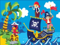 Børnetæppe Pirater 120x80