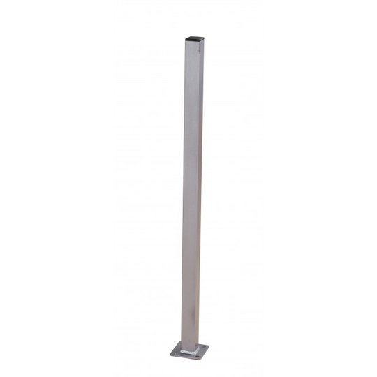 Plus Stålstolpe varmgalvaniseret 45x45mmx132cm m/fod 20402-1