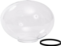 Fakkel kugle klar glas, Ø300mm inderdiameter Ø100/96 mm