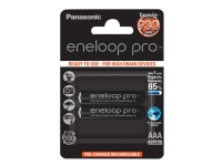 Panasonic eneloop pro BK-4HCDE/2BE - Batteri 2 x AAA - NiMH - (genopladelige) - 930 mAh