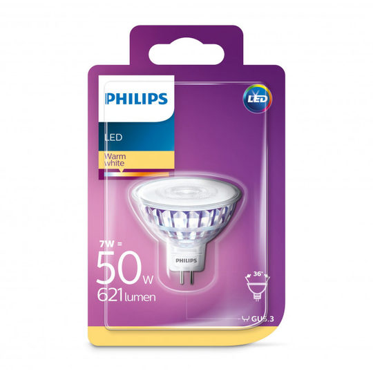Philips LEDClassic spot 50W GU5 3W varm hvid ikke dæmpbar 1 stk - 8718696813959