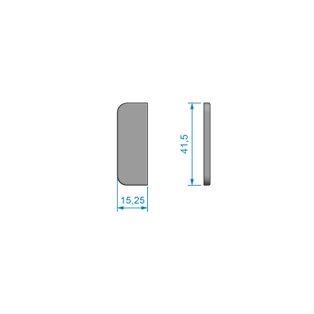 Cover til hængsel 15,25x41,5mm
