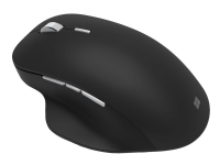 Microsoft Precision Mouse - Mus - ergonomisk - højrehåndet - optisk - 6 knapper - trådløs, kabling - USB, Bluetooth 4.0 - sort