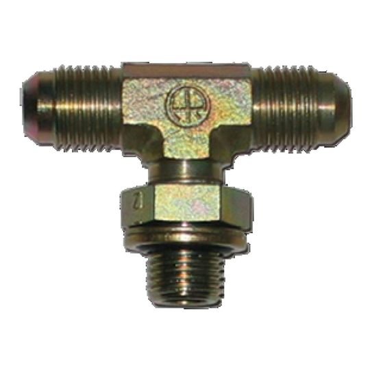 T-stykke 1/4 bspt konisk-2 x jic m. 9/16 rett