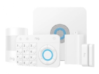 Ring Alarm Security Kit - 1st Generation - 5-piece set - hjemmealarmsystem - trådløs, kabling - ZigBee, Wi-Fi, Z-Wave - Ethernet - hvid