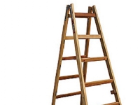 Jumbo wienerstige 2x5 trin - 1,39 m massiv træ
