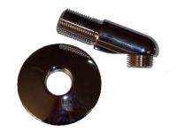 CMA brusearm med roset 1/2 - Krom, fremspring fra væg 60 mm, 25°, roset ø 70 mm