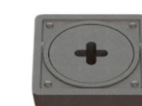 Rørbr.karm 110mm m.rist - komposit, firk. 140x140mm, H=40mm, kl. B125