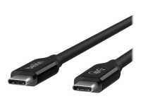 Belkin CONNECT - USB-kabel - USB-C (han) til USB-C (han) - USB 2.0 / USB 3.2 / USB4 / Thunderbolt 3 - 80 cm - USB Power Delivery (100 W)